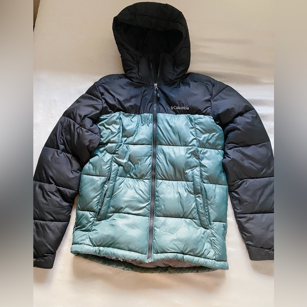 Columbia Two-Tone Hooded Puffer Jacket